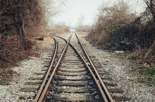 two train tracks marking the decision making